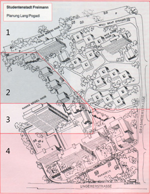 Die Bauabschnitte der Studentenstadt München